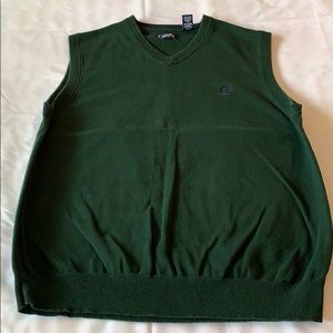 Chaps green cotton sweater v-neck